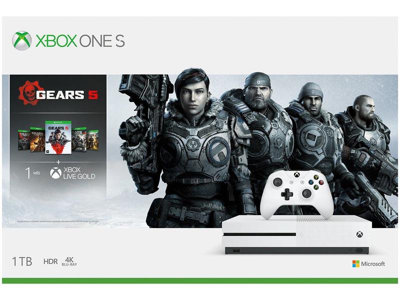 Xbox One S 1TB 1 Controle Microsoft com 5 Jogos Game Pass e Live Gold 1 Mes Magazine Liloshop